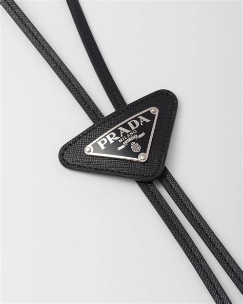 prada saffiano logo bolo tie|Prada.